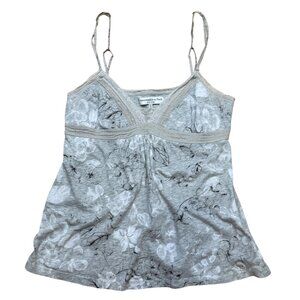 Y2K Abercrombie & Fitch Floral Babydoll Lace Trim Cami Top M